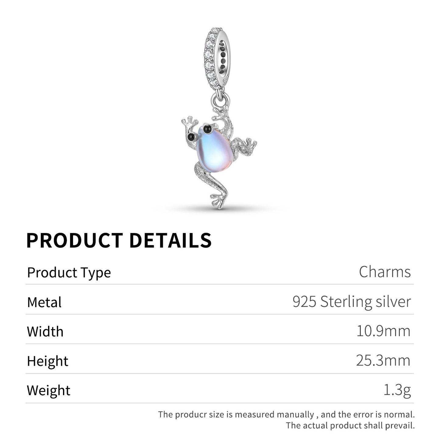 Planderful Jewelry Moonstone Frog Pendant In Sterling Silver 925 Necklace Elegant Gift For Her