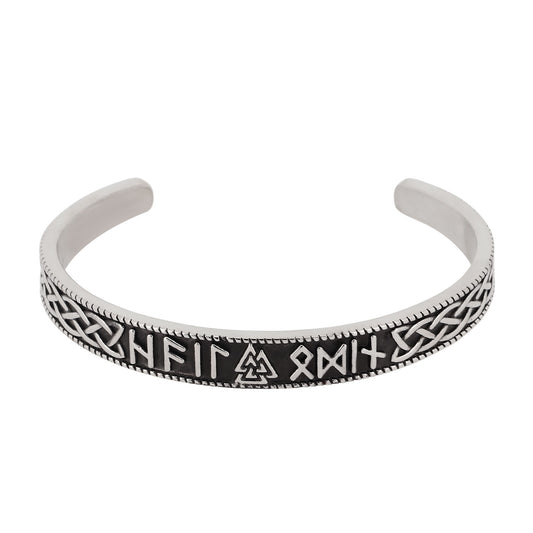Nordic Hot-Selling Quake Stainless Steel Bracelet – Viking Triangular Knot Odin Rune