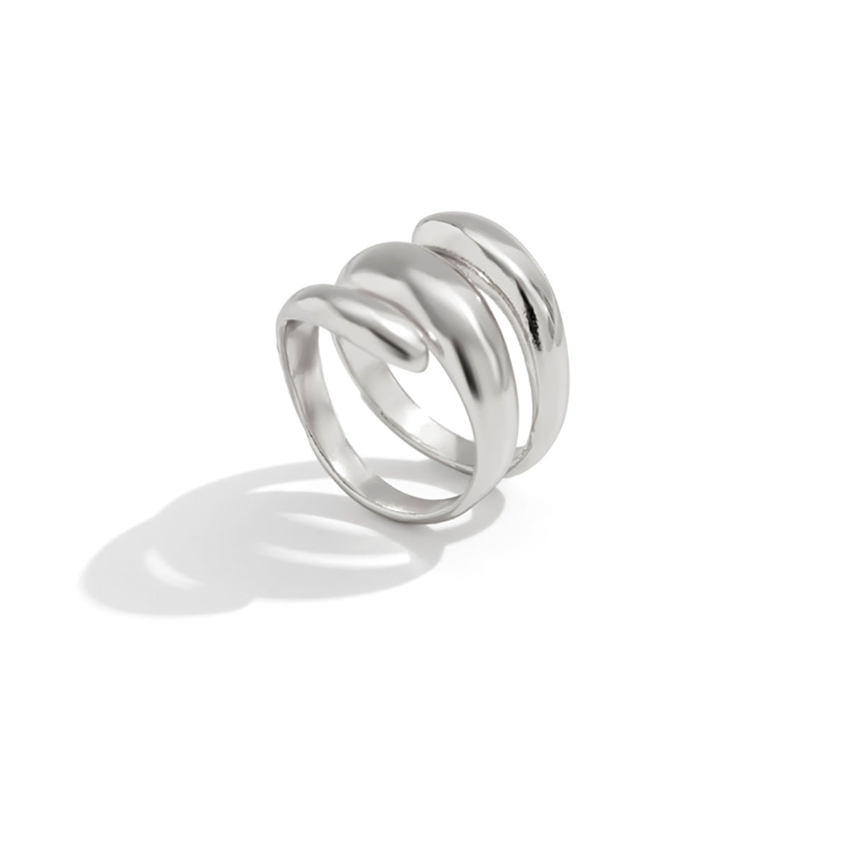 Planderful Vienna Verve Ring – Exaggerated Creative Design with Imitation Pearls