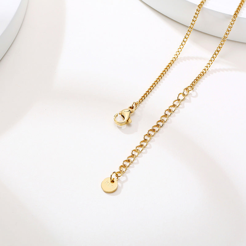 Jewelry Stainless Steel Key Lock Necklace Gold Ladies Fashion