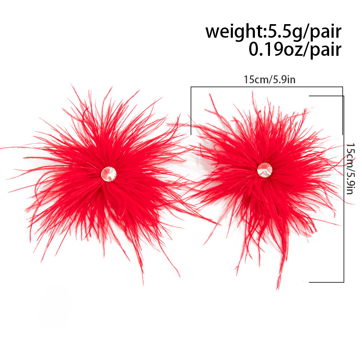Planderful Vienna Verve Feather Flower Stud Earrings With Fluffy Zircon Accents For Trendsetting Fashion Lovers