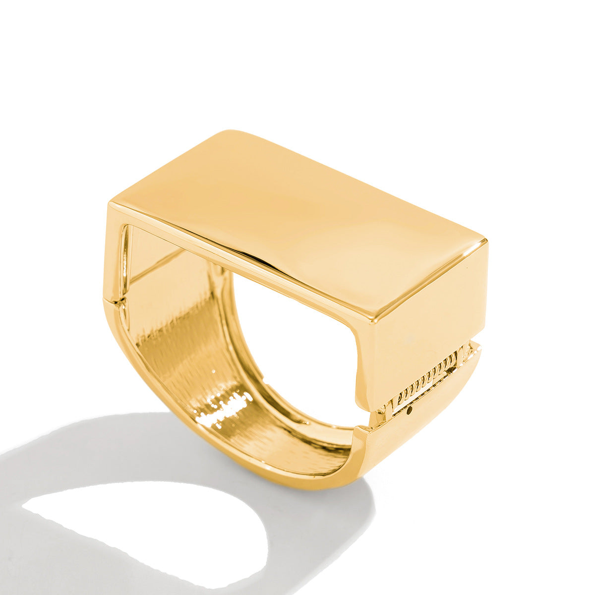Planderful Vienna Verve Personalized Square Spring Opening Bracelet For Women Geometric Statement