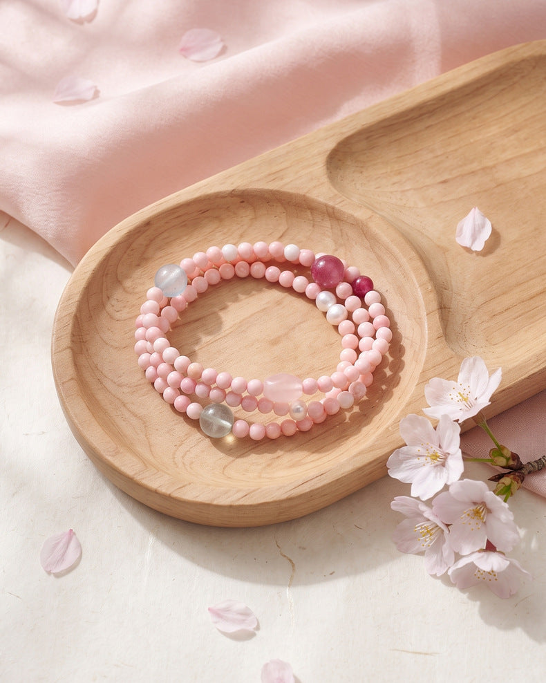 Shell & Multigem Crystal Bracelet