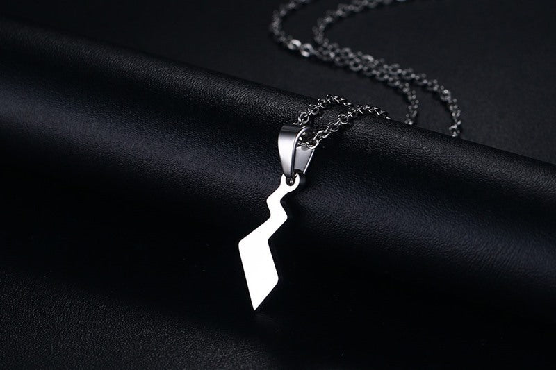 Jewelry Necklace 25.5CM Stainless Steel Lightning Tail Pendant