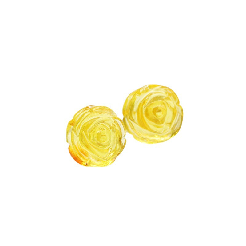 Amber Rose Stud Earrings