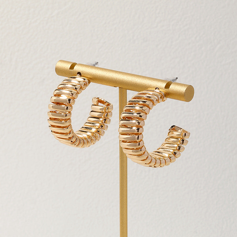 Chic Chain Link Earrings with a Twist - Vienna Verve Collection