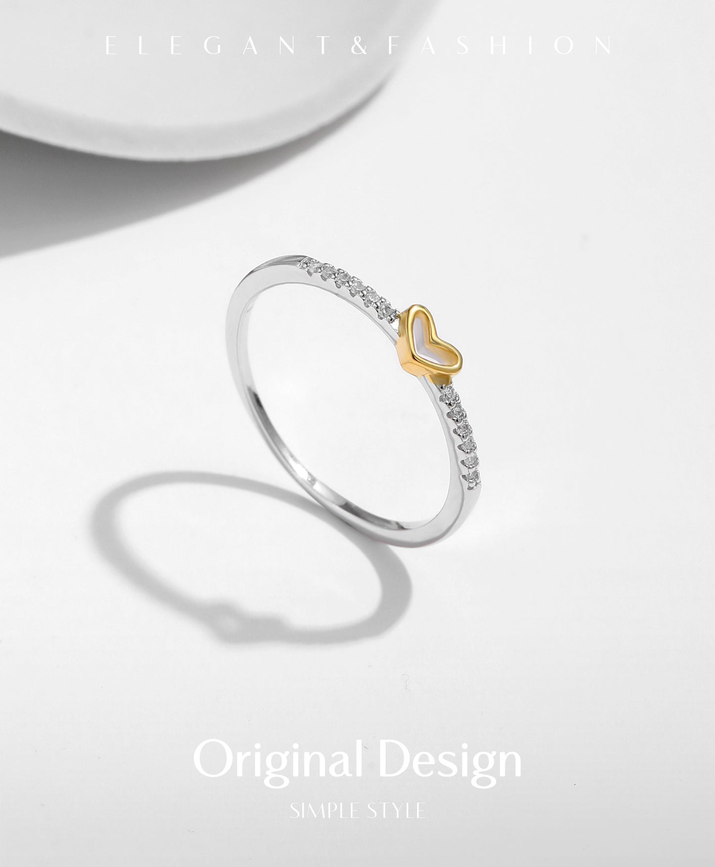 Planderful Everyday Genie Ring – Irregular Love Design with Shining Zircon