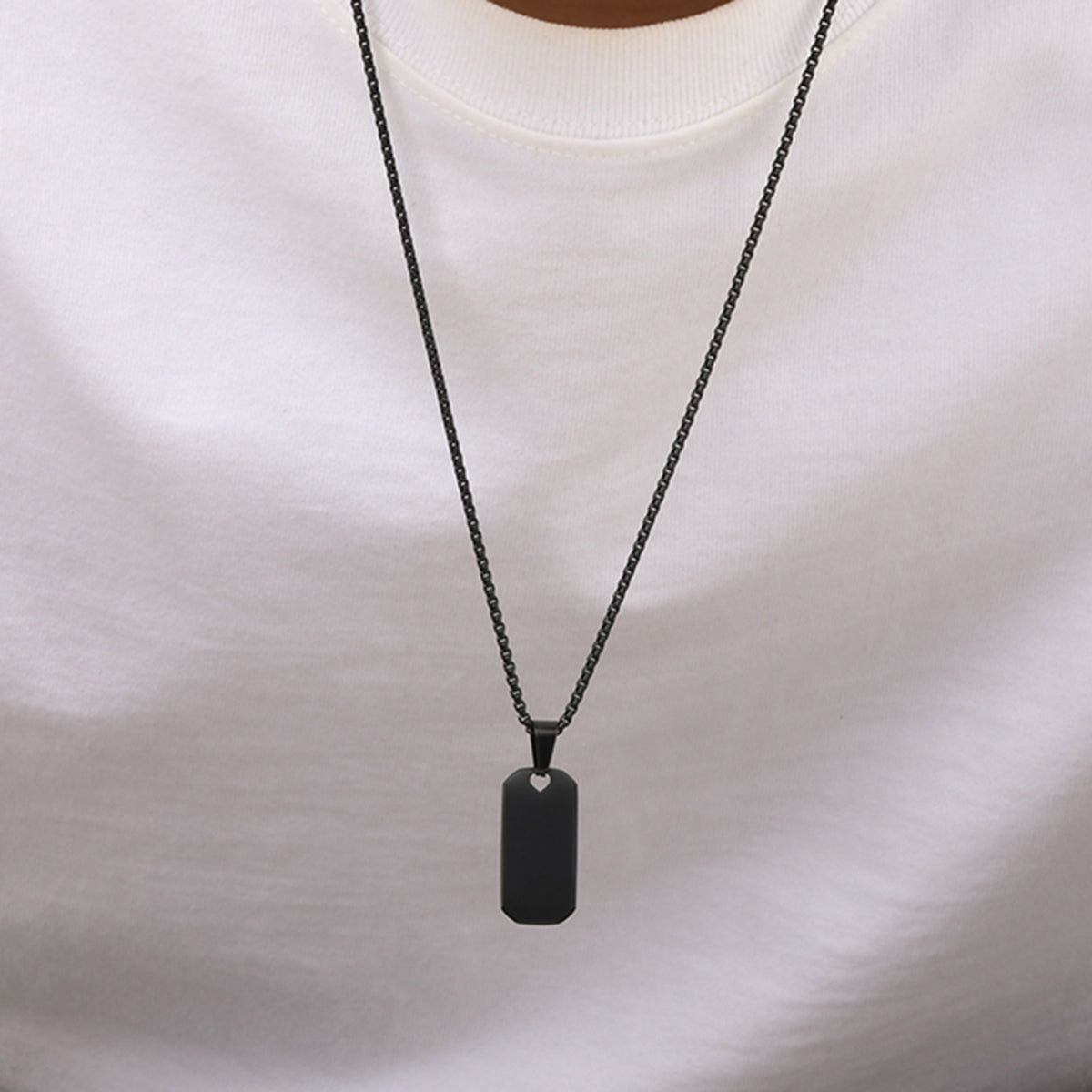 Geometric Stainless Steel Necklace for Men