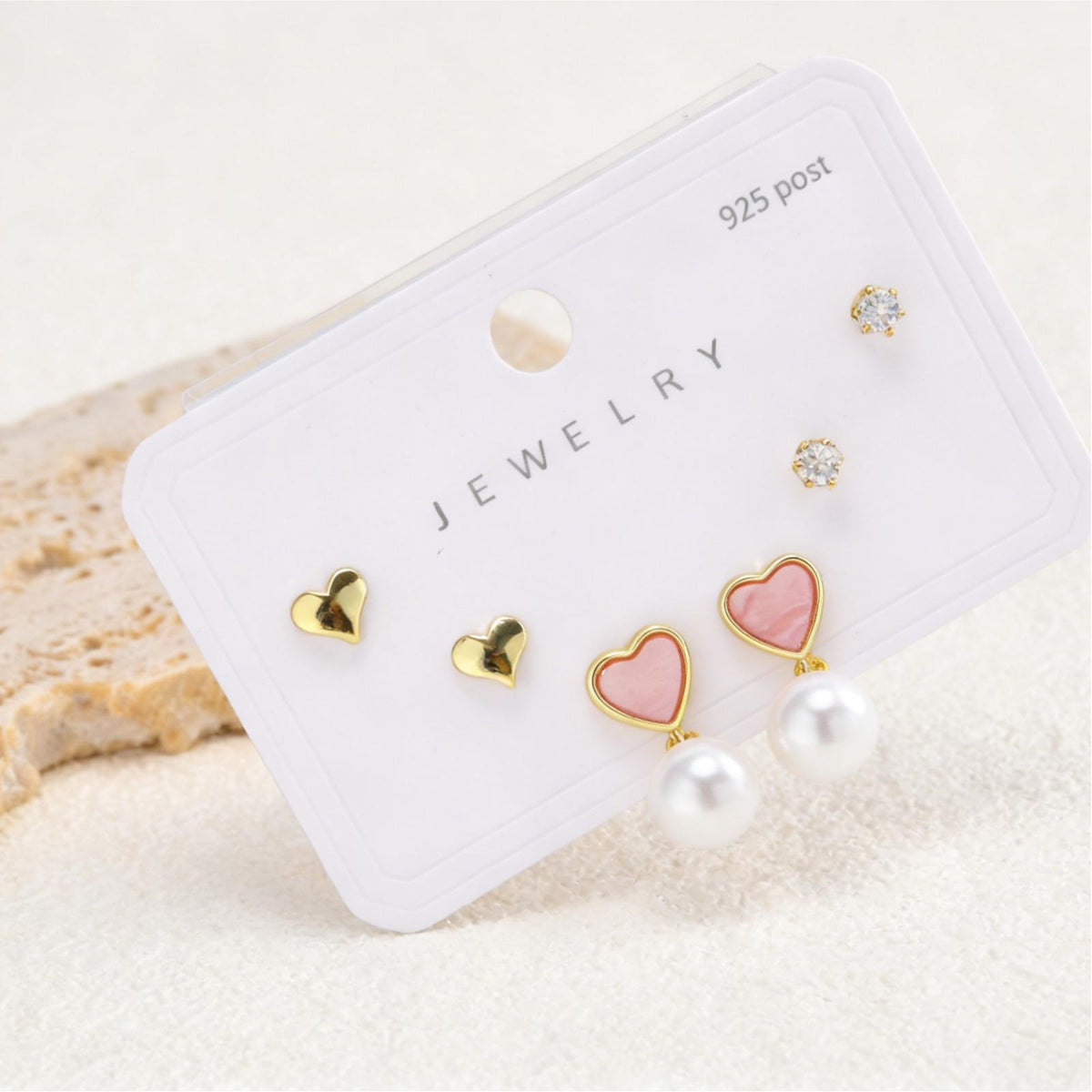 Pearl Heart Earrings