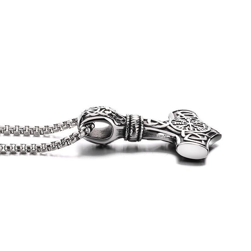 Stainless Steel Necklace – Vintage Viking Thor Hammer