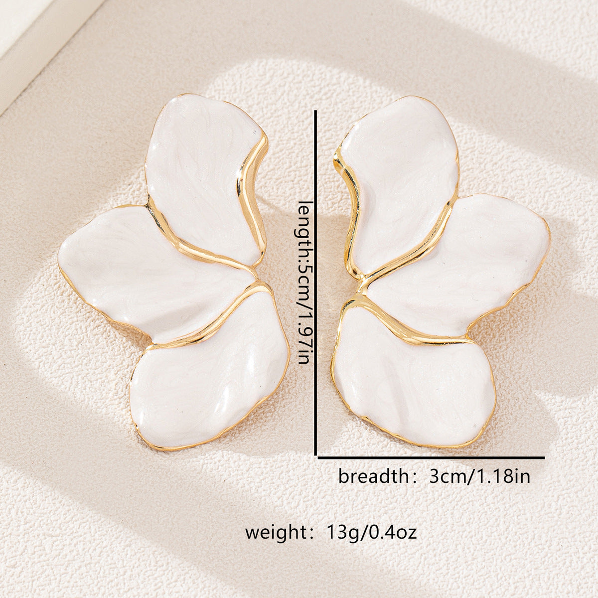 Planderful Vienna Verve Earrings – Elegant Oil-Dripping Metal Petal Design