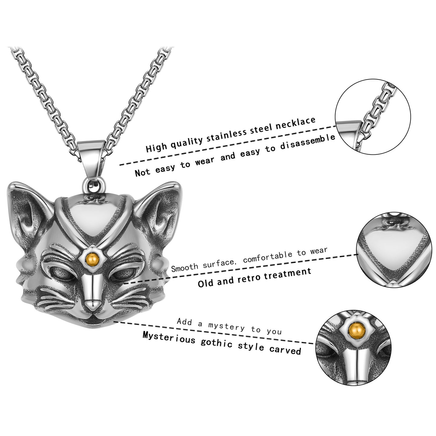 Steel Necklace – Statement Everyday Genie Collection By Planderful Jewelry For Bold Streetwear Style