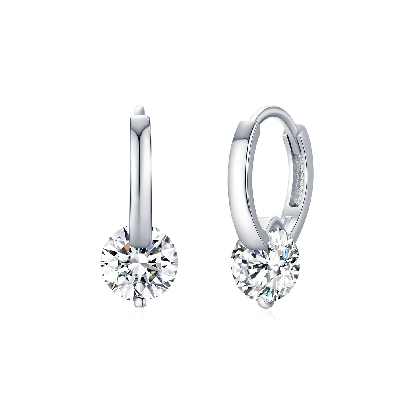 Planderful Moissanite Sparkling Earrings – Elegant 1.0 Carat Moissanite in Sterling Silver
