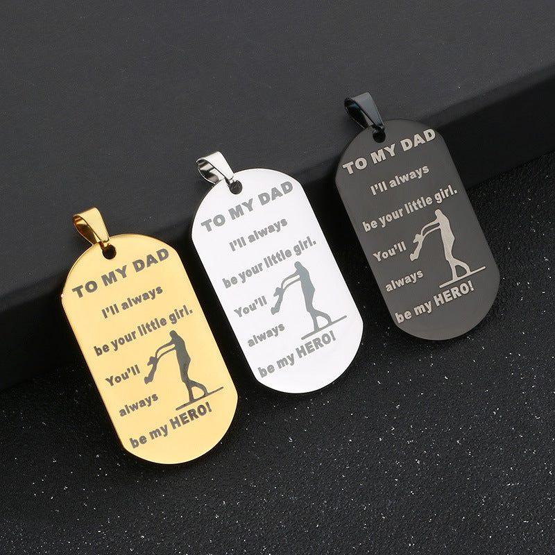 Stainless Steel Men Pendant Fathers Day Durable Planderful