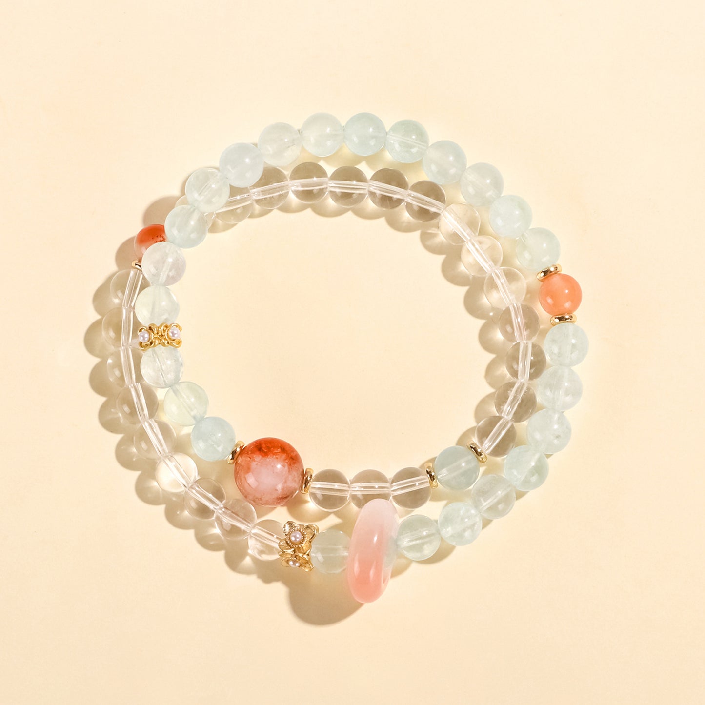 Planderful Fortune's Favor Bracelet – Elegant Crystal and Agate Design