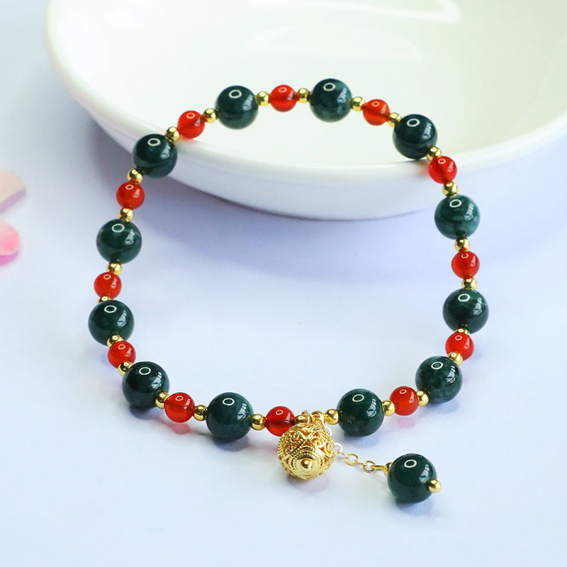 Blue Water Jadeite Ocean-Inspired Beaded Bracelet