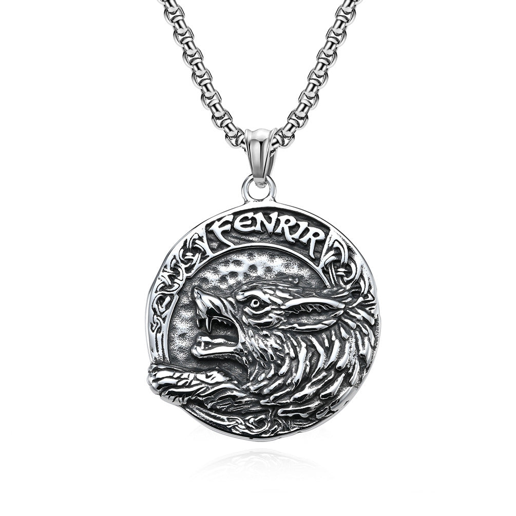 Amazon Accessories Vintage Nordic Fenrir Wolf Necklace Pendant