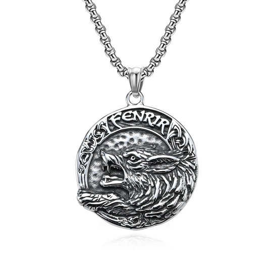 Amazon Accessories Vintage Nordic Fenrir Wolf Necklace Pendant