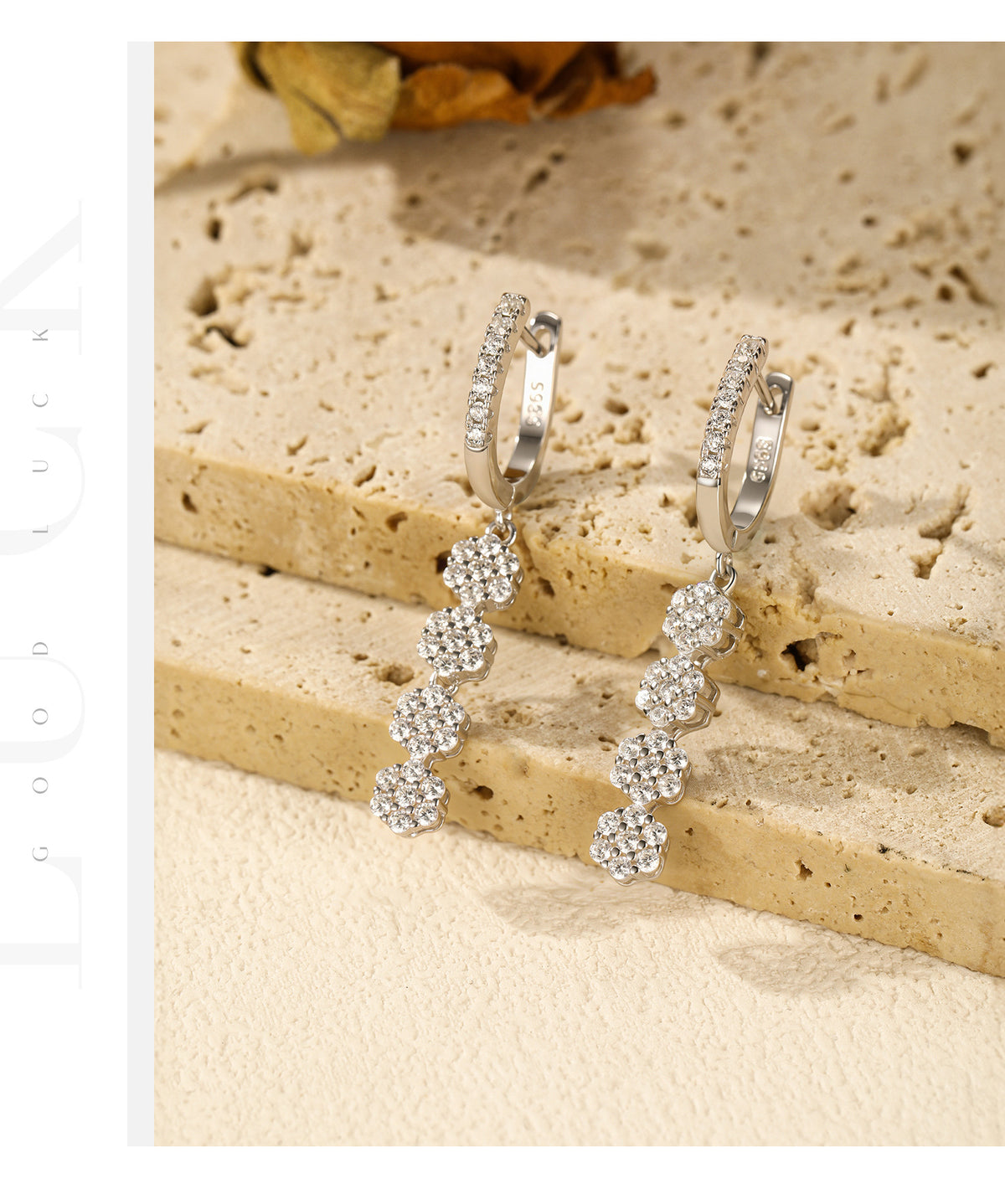 925 Sterling Silver Floral Jewelry Set