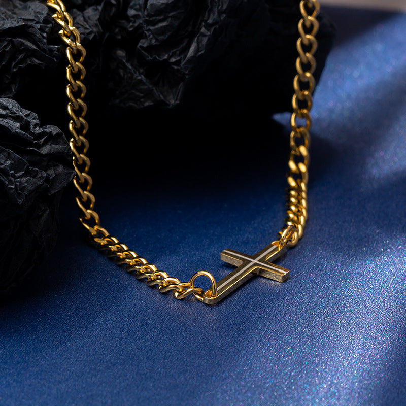 Joker Cross Titanium Necklace Pendant for Men by Planderful Collection