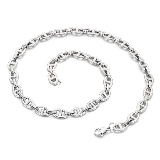 Trendy Pig Nose Chain Necklace For Men Stainless Steel