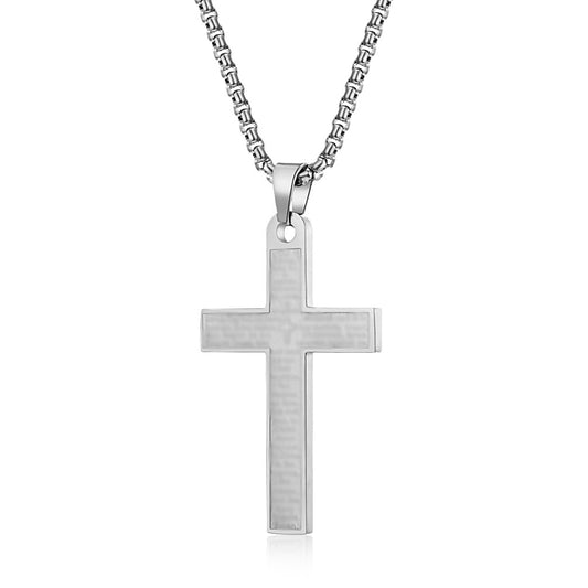 Cross-Border Amazon Jewelry Supply Stainless Steel Cross Necklace