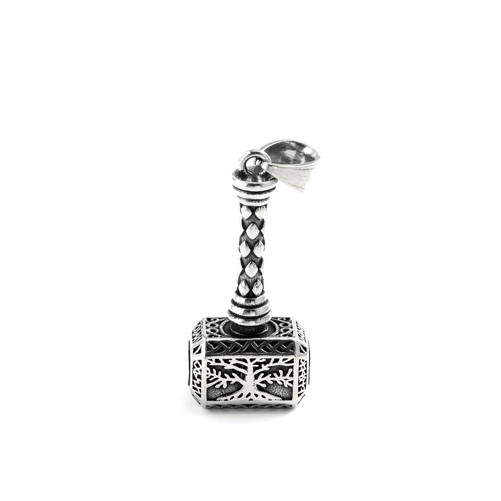 Vintage Tree of Life Viking Stainless Steel Men's Pendant Necklace