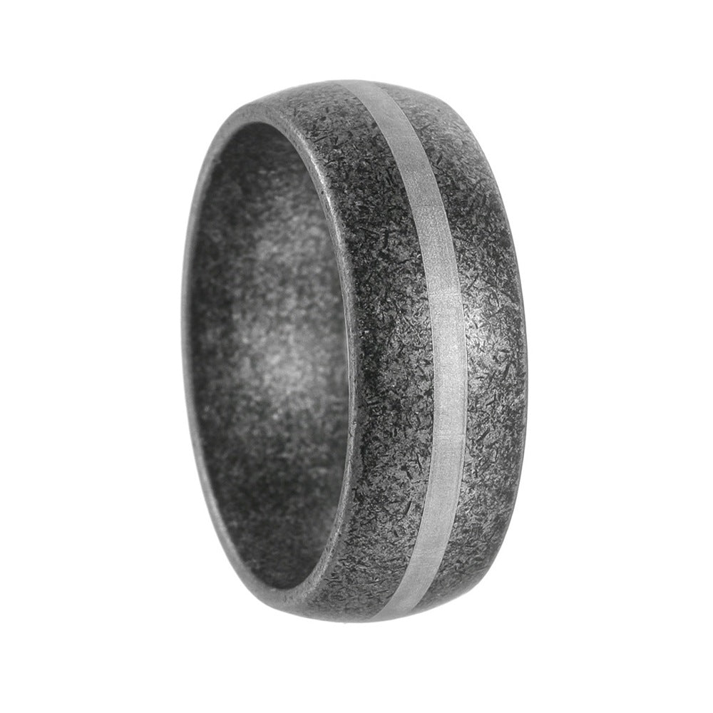 Stainless Steel Ring 8mm Line Design Retro Style Trendy For Men And Women Everyday Genie Planderful