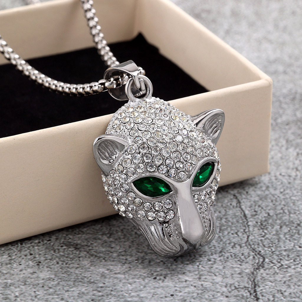 Clothing Inlaid Stainless Steel Pendant Necklace