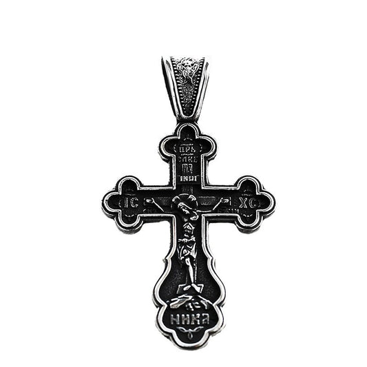Men's Retro Stainless Steel Cross Pendant – Wholesale Letter Accessories by Planderful