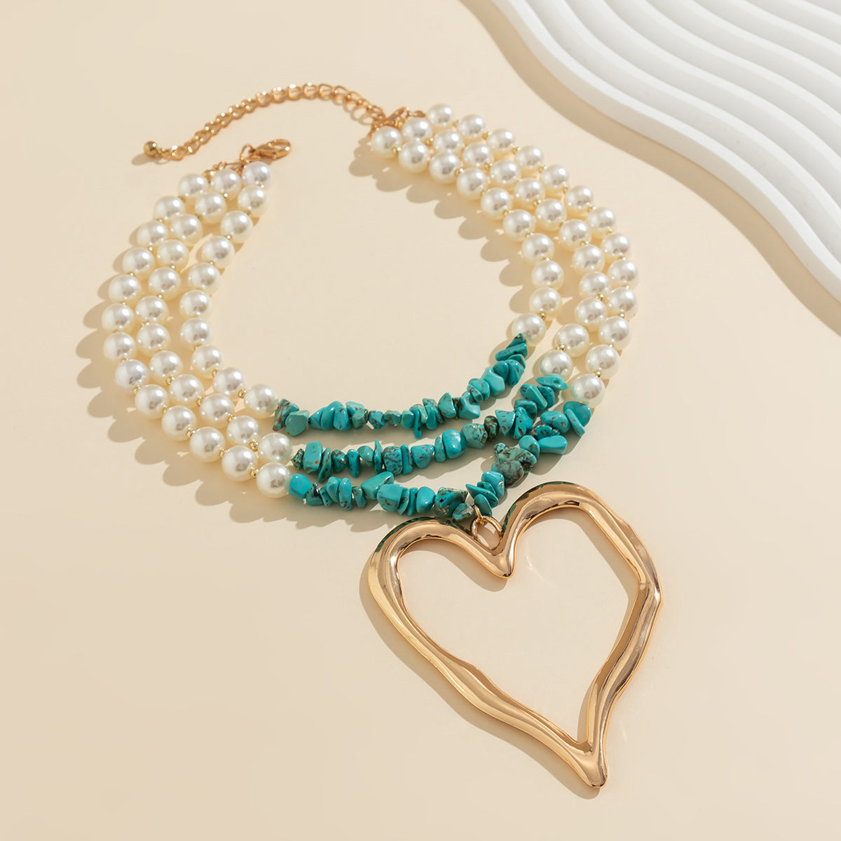 European-American Retro Love Turquoise Necklace - Vienna Verve Collection