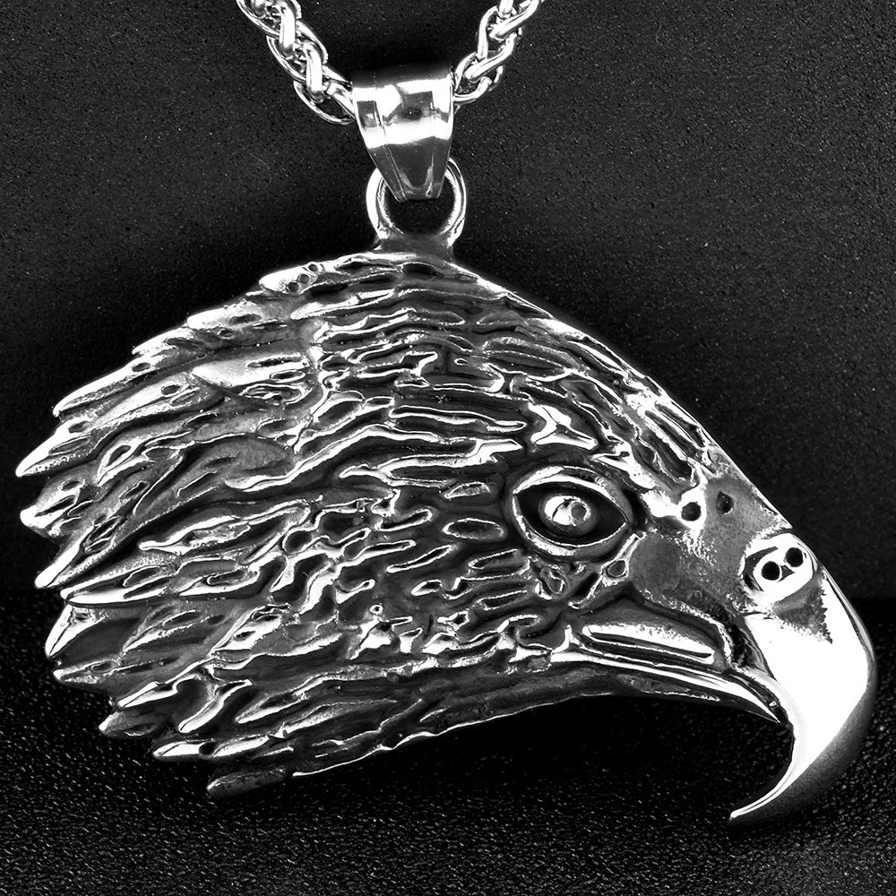European And American Jewelry Stainless Steel Men's Pendant Necklace Retro Eagle Design