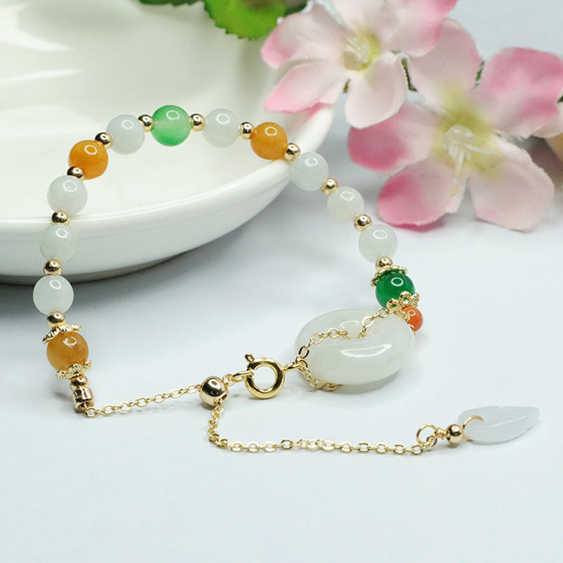 Jadeite Peace Buckle 6 mm Bracelet