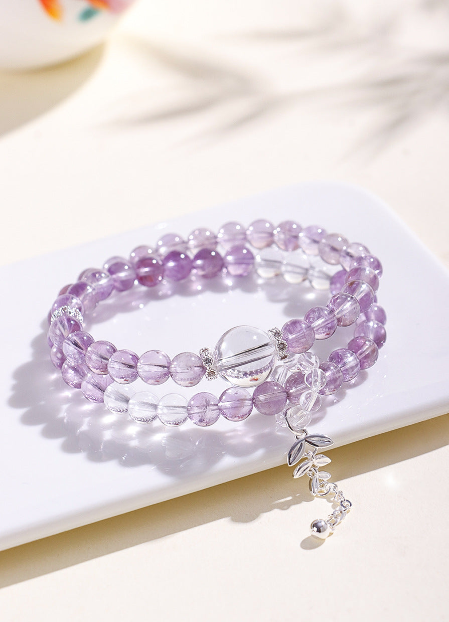 Planderful Fortune's Favor Bracelet – Elegant Amethyst and Crystal Design