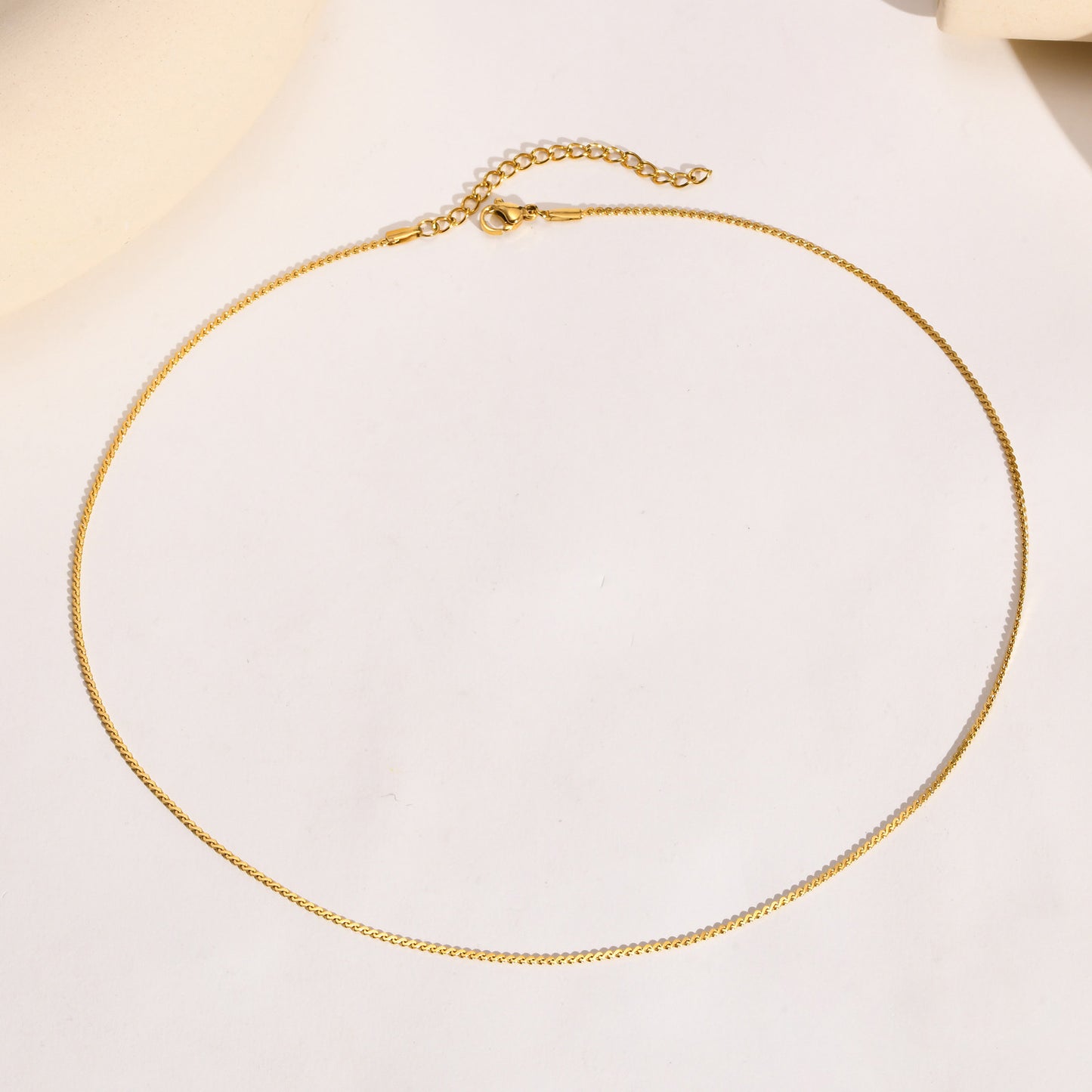 New Necklace Women Stacked Stainless Steel S Shaped Chain 18k Gold