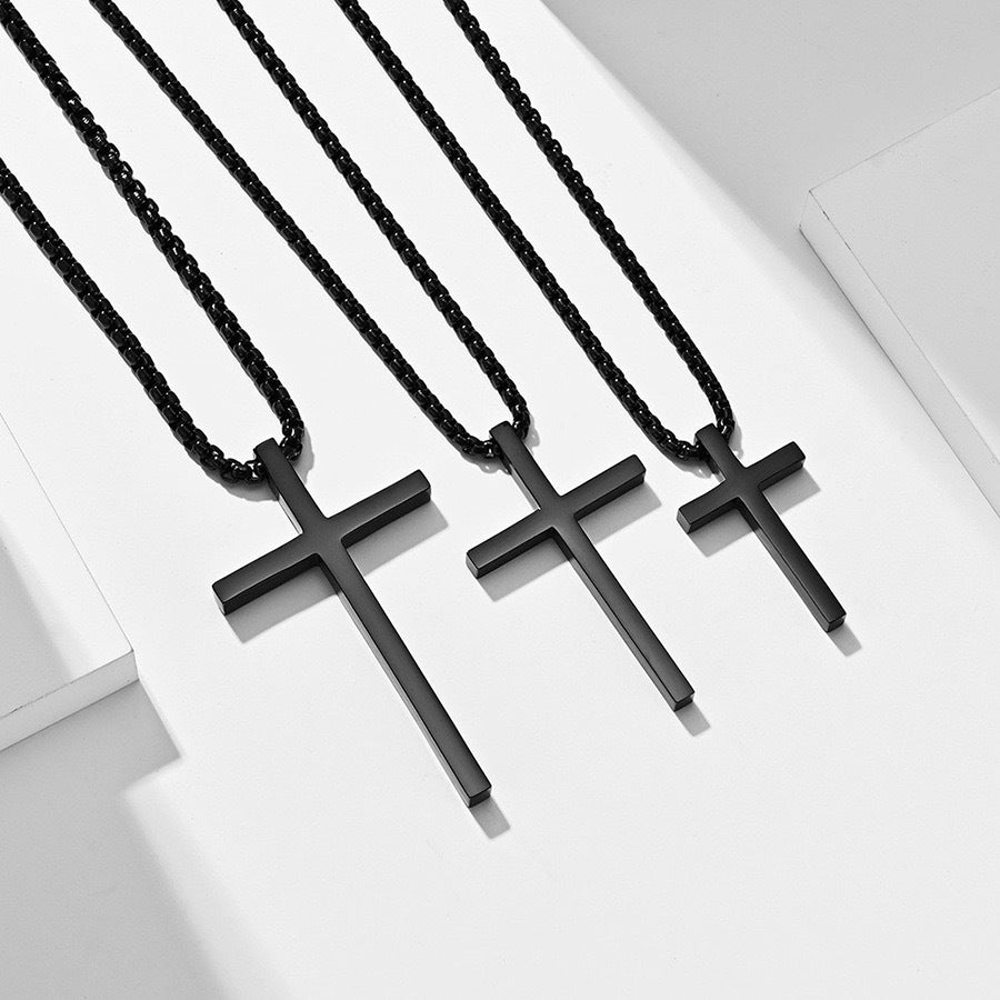 1. Planderful Stainless Steel Cross Necklace Unisex Gift for Him or Her Elegant Everyday Pendant