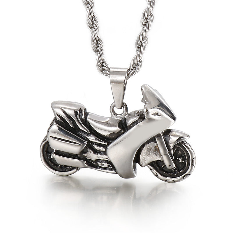 Trendy Hip-Hop Skull Animal Titanium Steel Men's Pendant