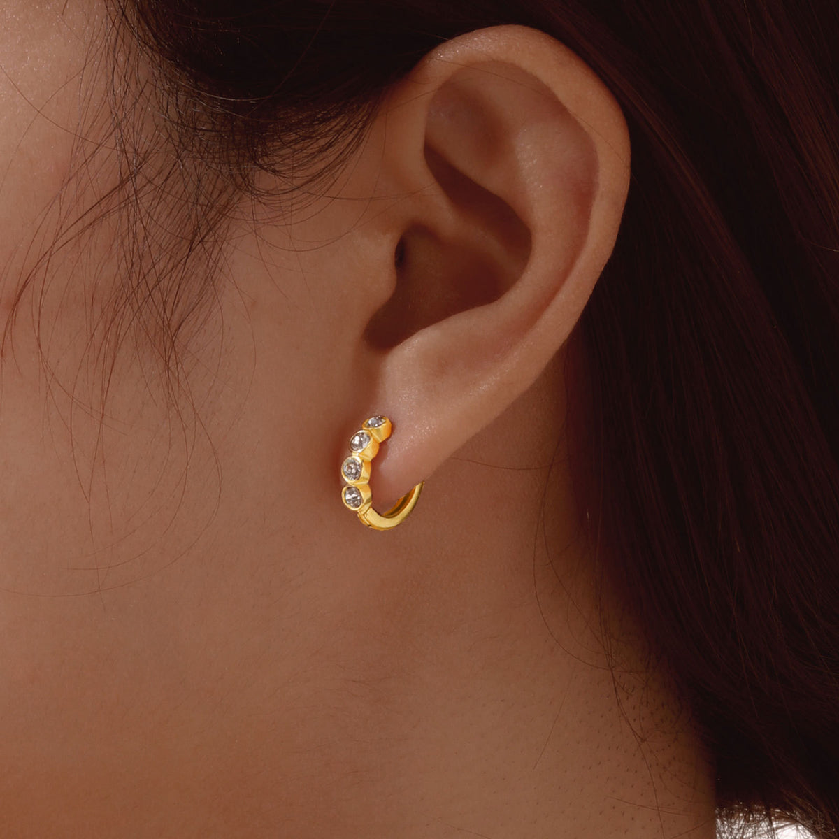 Zircon Heart Earrings — Nine Styles