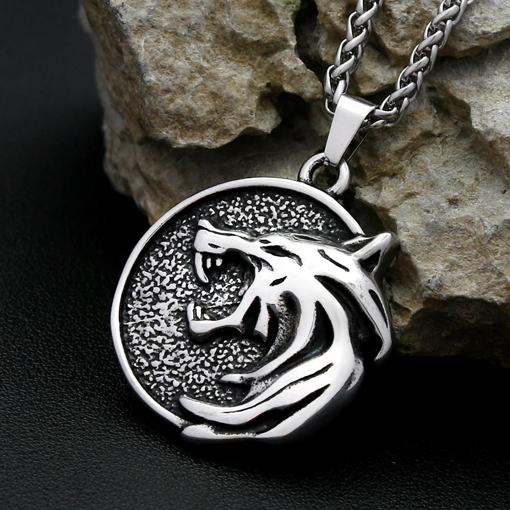 Vintage Viking Wolf Stainless Steel Men's Ring