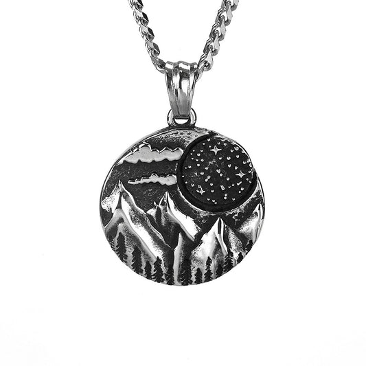 European And American Jewelry Titanium Steel Viking Pendant Necklace For Men