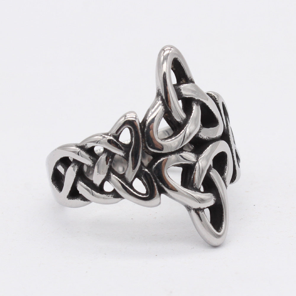 Planderful Titanium Steel Ring Unisex Viking Celtic Totem Protection Statement Bold Durable For Men And Women