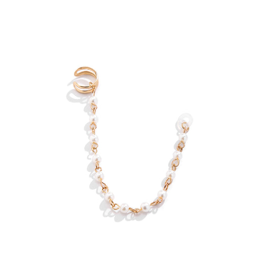 Temperament Pearl Earphone Chain with Lily of The Valley Design