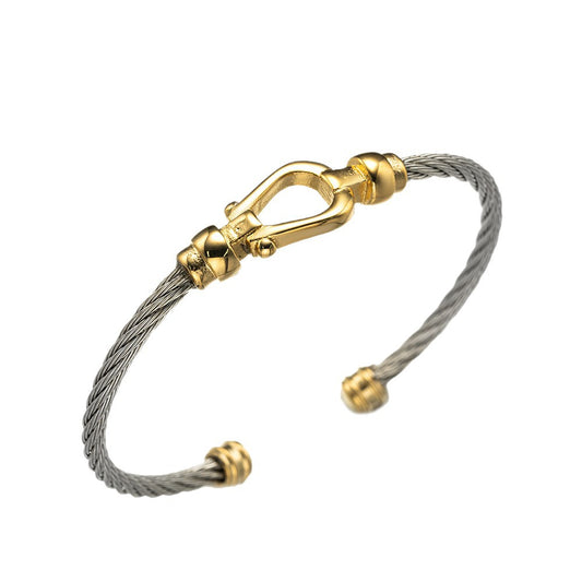 Planderful Titanium Steel Bracelet For Women Opening Design Versatile Durable Everyday Fashion Accessory