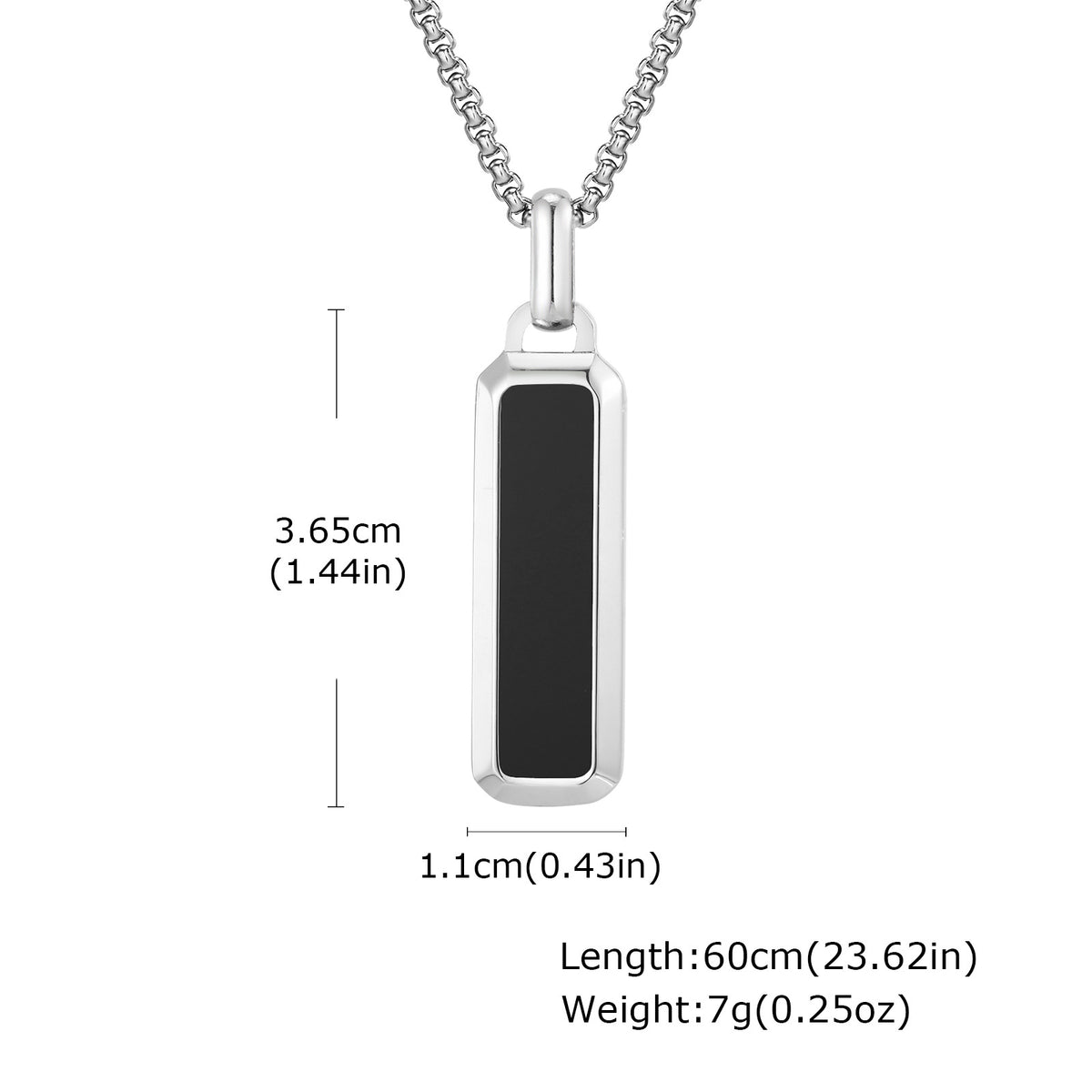 Tiger's Eye Geometric Stainless Steel Necklace for Men
