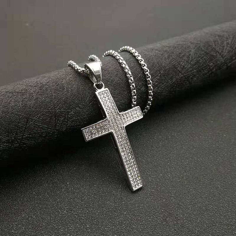 Steel Necklace – Elegant Cross Pendant