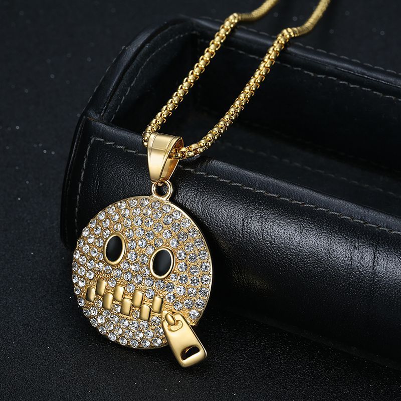 Rhinestone Necklace – Statement Hip Hop Pendant