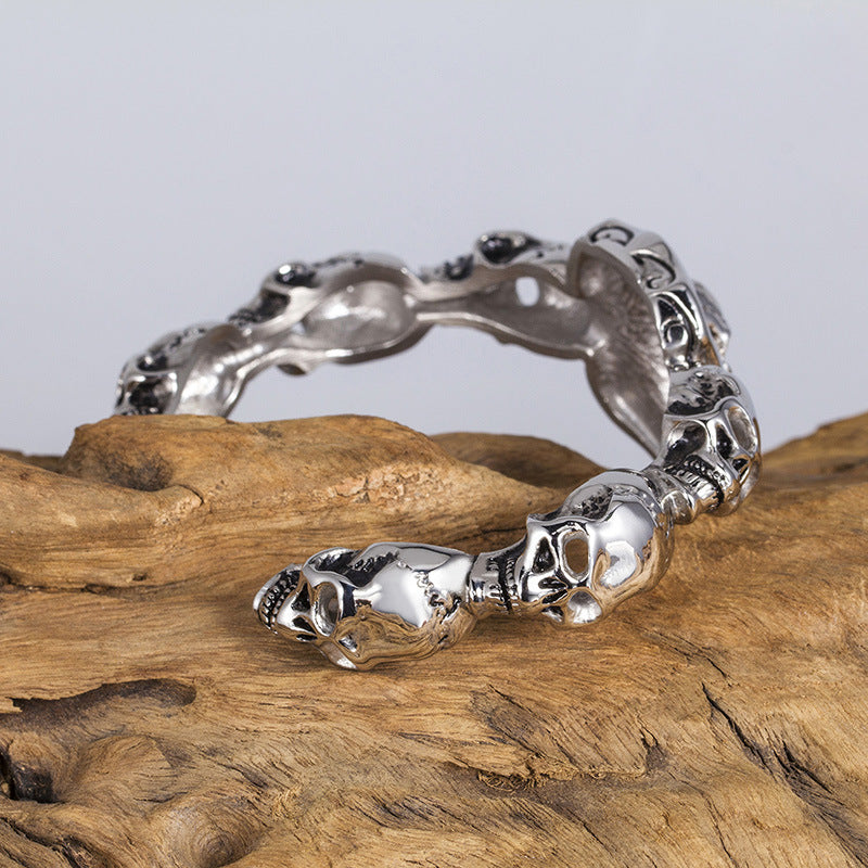 Hair – Punk Style Cross Skull Titanium Steel Men's Bracelet