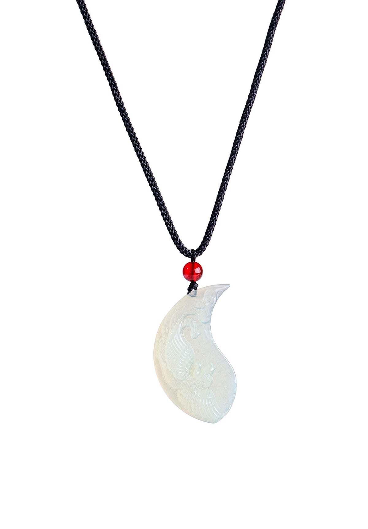 Xiuyu Jade Dragon & Phoenix Pendant Necklace