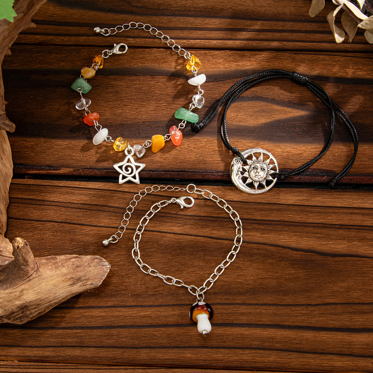 Planderful Vienna Verve Ethnic Wind Star Bracelet For Women Retro Gravel Statement Jewelry