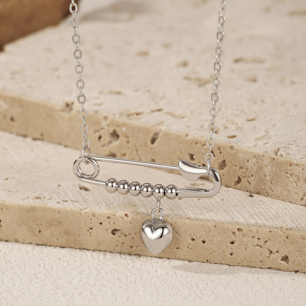 925 Sterling Silver Mirror Heart Pendant Necklace